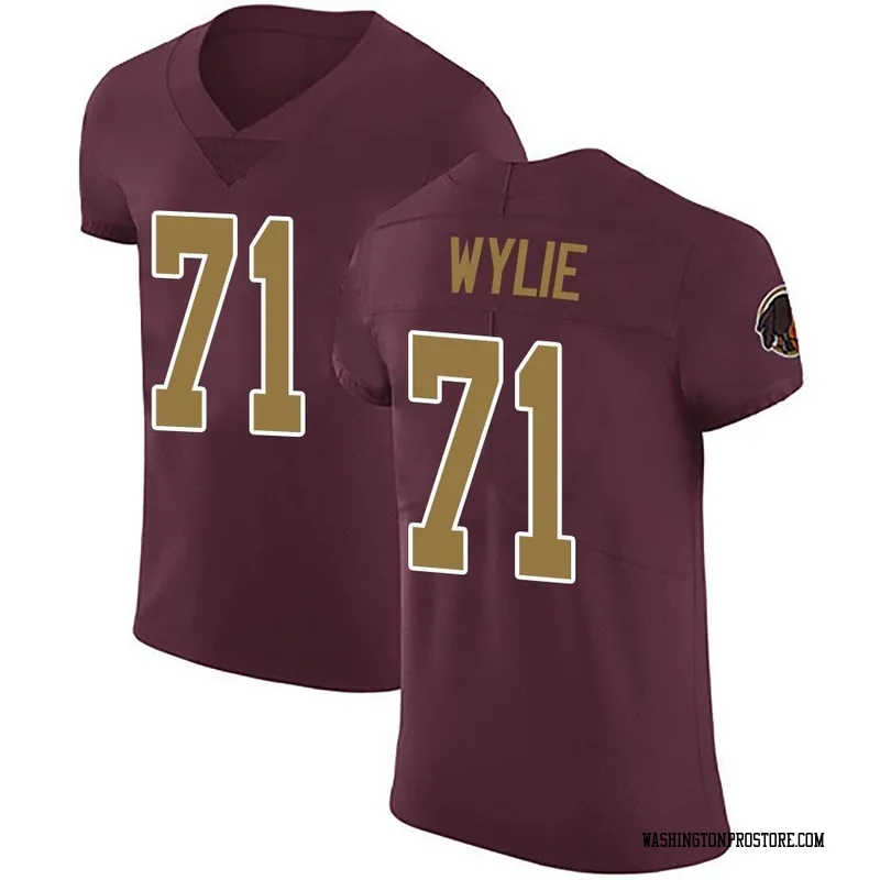 Men's Andrew Wylie Washington Commanders Elite Burgundy Alternate Vapor Untouchable Jersey