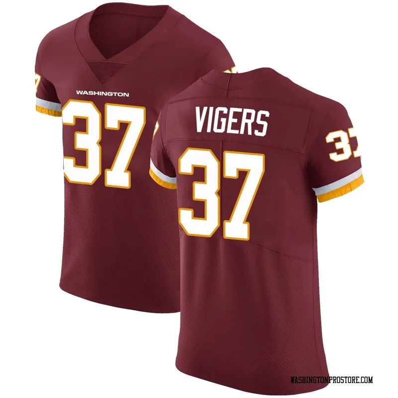 Men's Car'lin Vigers Washington Commanders Elite Burgundy Team Color Vapor Untouchable Jersey