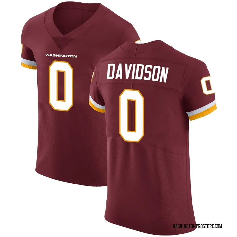 Men's D.J. Davidson Washington Commanders Elite Burgundy Team Color Vapor Untouchable Jersey