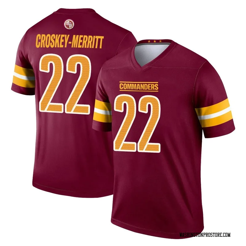 Men's Jacory Croskey-Merritt Washington Commanders Legend Burgundy Jersey