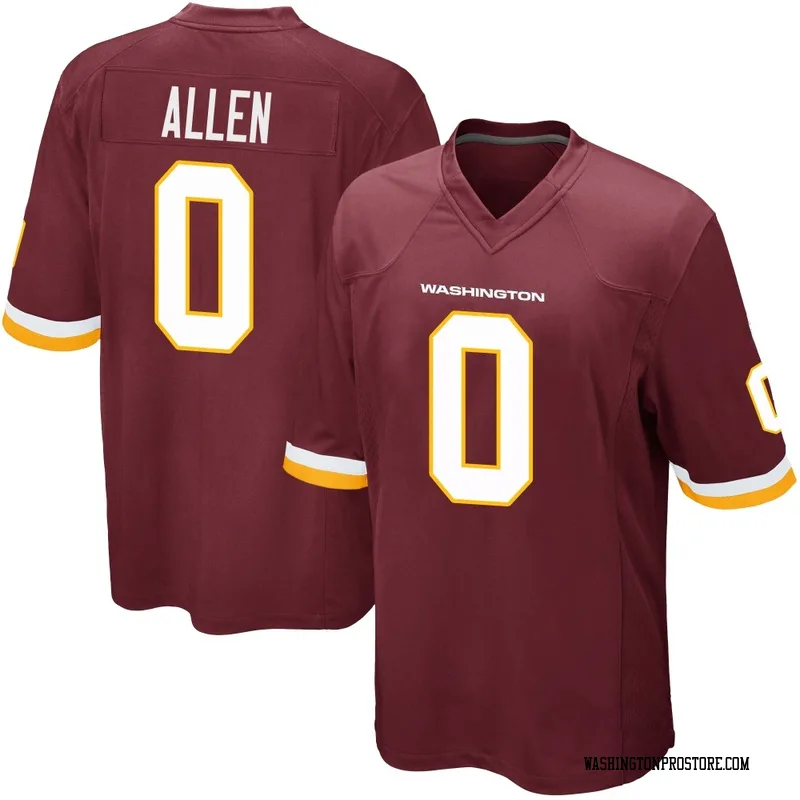 Men's Kaytron Allen Washington Commanders Game Burgundy Team Color Jersey