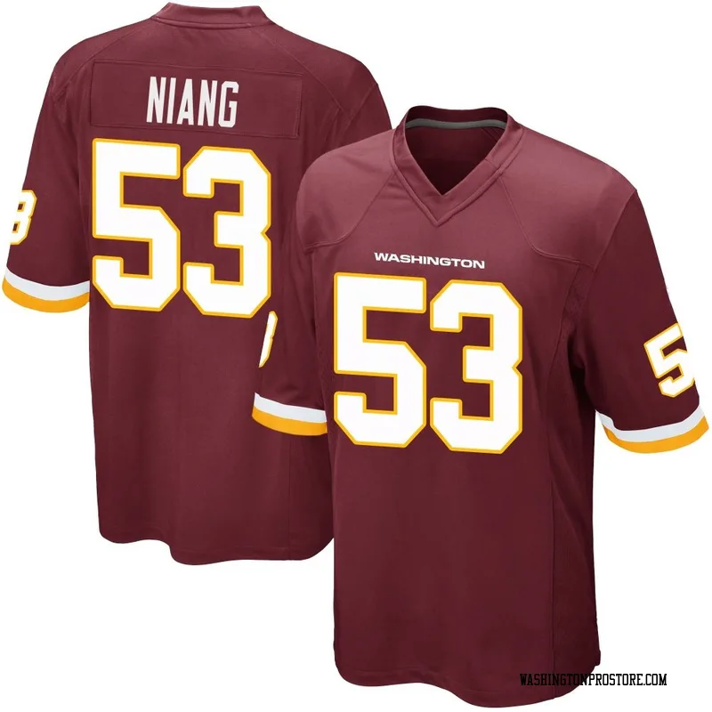Men's Lucas Niang Washington Commanders Game Burgundy Team Color Jersey