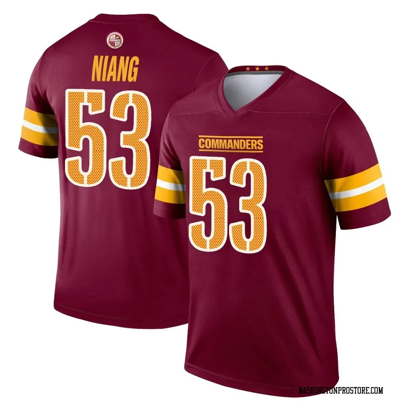 Men's Lucas Niang Washington Commanders Legend Burgundy Jersey