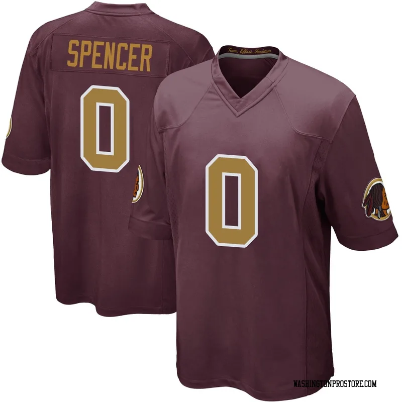 Men's Malik Spencer Washington Commanders Game Burgundy Alternate Jersey