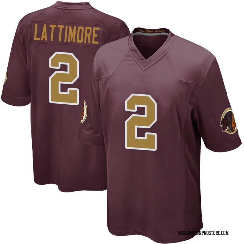 Men's Marshon Lattimore Washington Commanders Game Burgundy Alternate Jersey