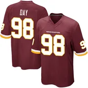 Men's Sheldon Day Washington Commanders Game Burgundy Team Color Jersey