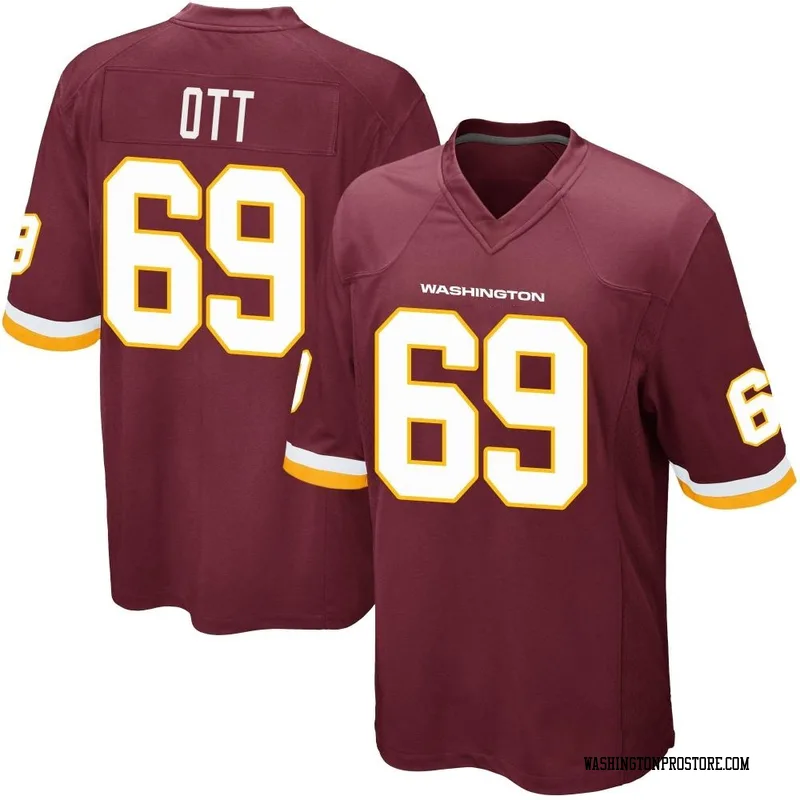 Men's Tyler Ott Washington Commanders Game Burgundy Team Color Jersey