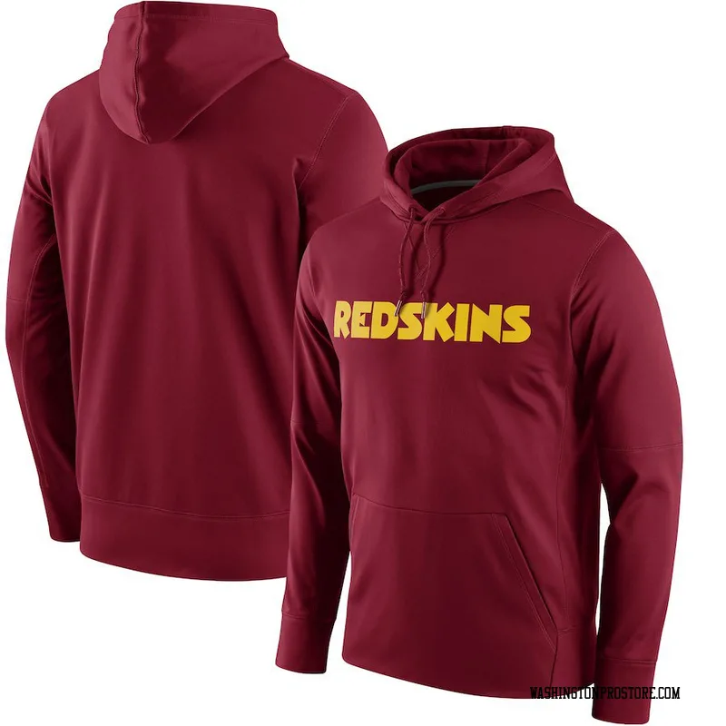 Men's Washington Commanders Burgundy Circuit Wordmark Essential Performance Pullover Hoodie