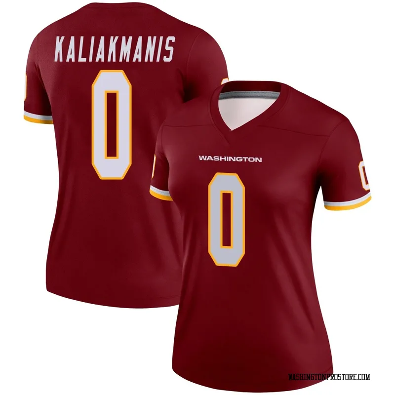 Women's Athan Kaliakmanis Washington Commanders Legend Burgundy Jersey