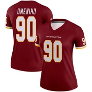 Women's Charles Omenihu Washington Commanders Legend Burgundy Jersey