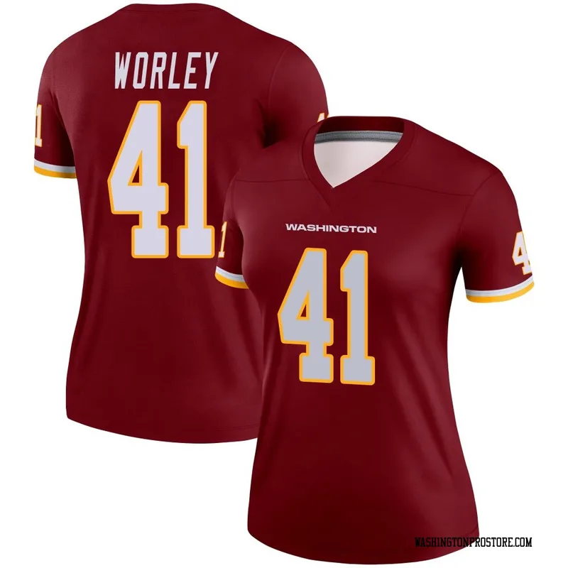 Women's Daryl Worley Washington Commanders Legend Burgundy Jersey