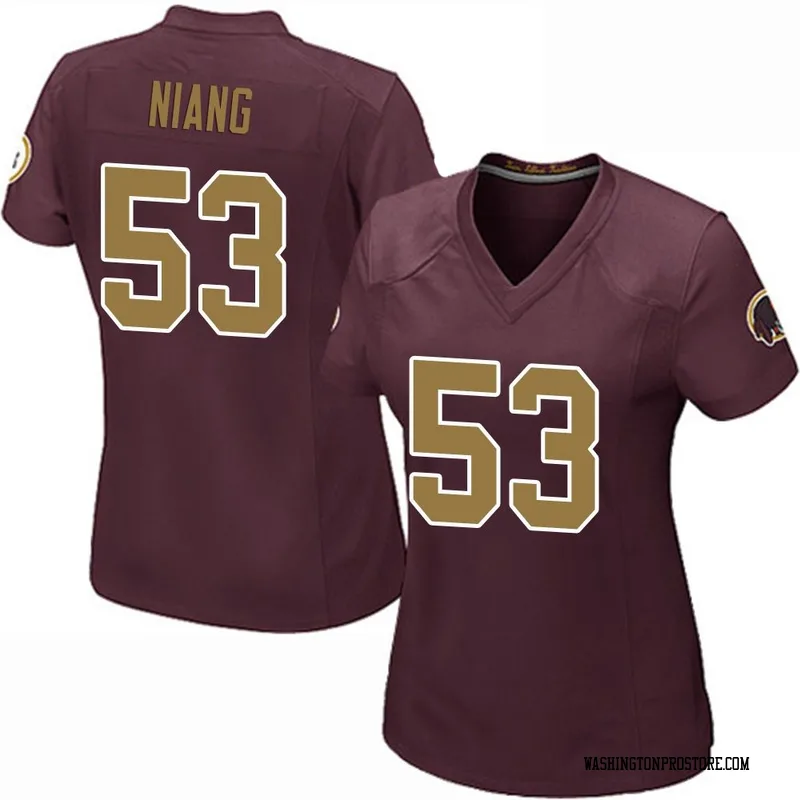 Women's Lucas Niang Washington Commanders Game Burgundy Alternate Jersey