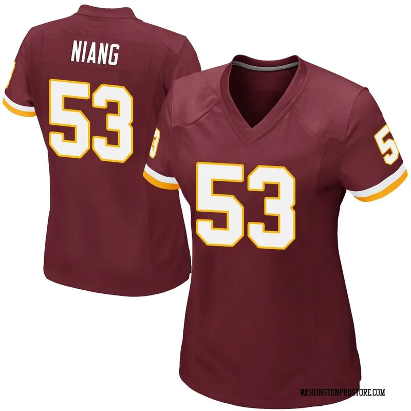Women's Lucas Niang Washington Commanders Game Burgundy Team Color Jersey