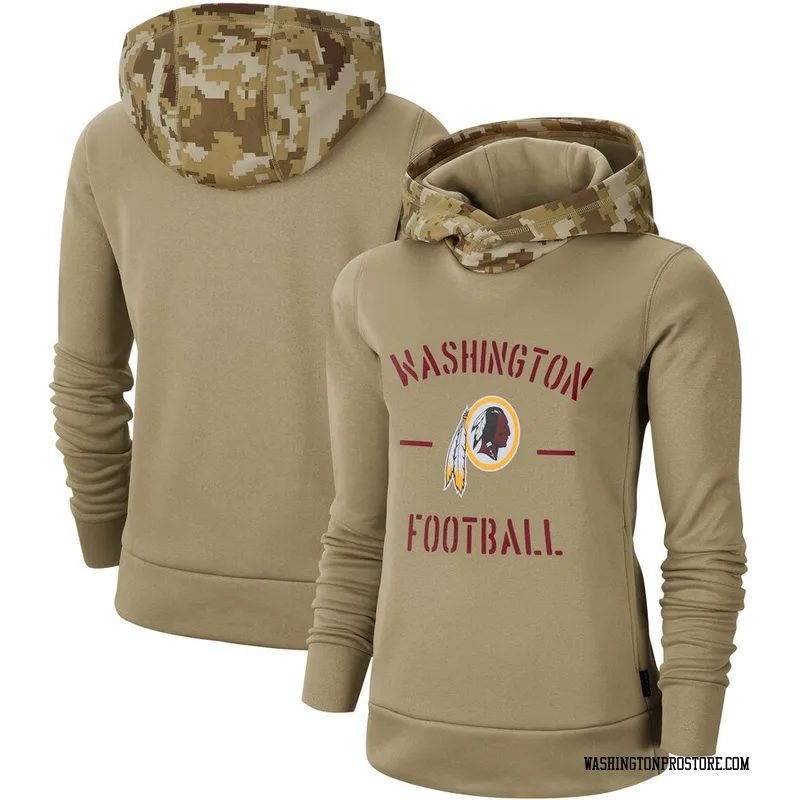 Women's Washington Commanders Khaki 2019 Salute to Service Therma Pullover Hoodie