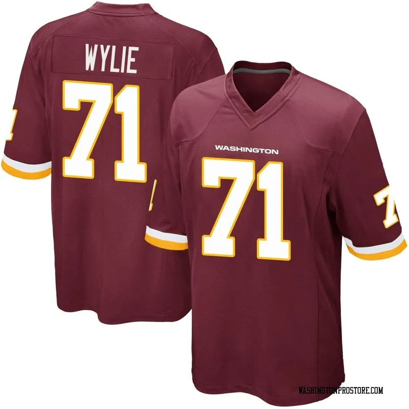 Youth Andrew Wylie Washington Commanders Game Burgundy Team Color Jersey