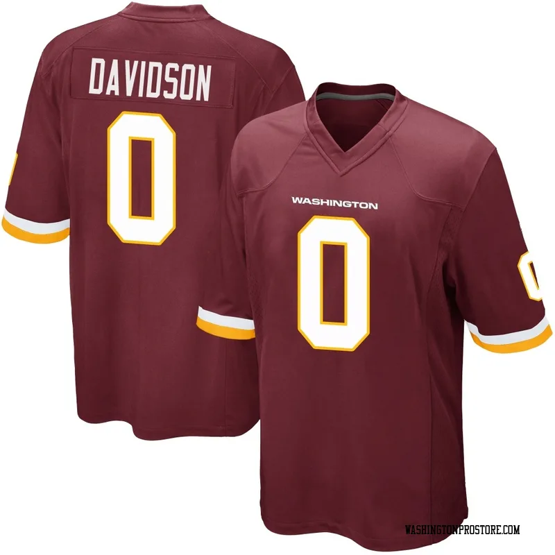 Youth D.J. Davidson Washington Commanders Game Burgundy Team Color Jersey