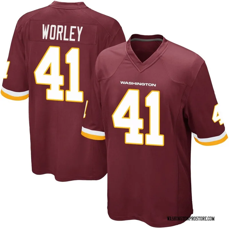 Youth Daryl Worley Washington Commanders Game Burgundy Team Color Jersey