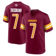 Youth Joe Theismann Washington Commanders Game Burgundy Jersey