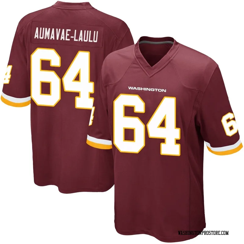 Youth Malaesala Aumavae-Laulu Washington Commanders Game Burgundy Team Color Jersey