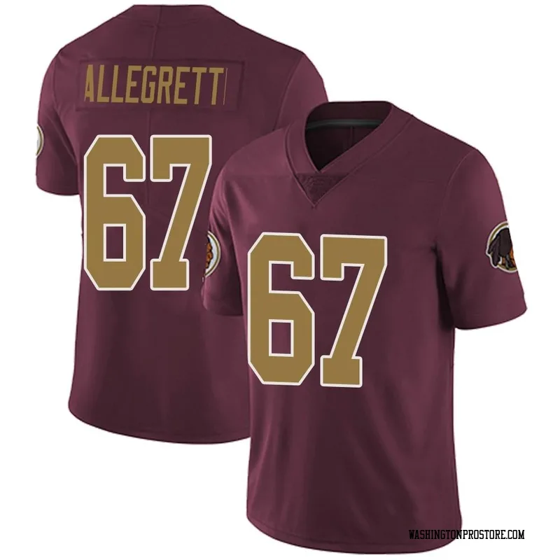Youth Nick Allegretti Washington Commanders Limited Burgundy Alternate Vapor Untouchable Jersey