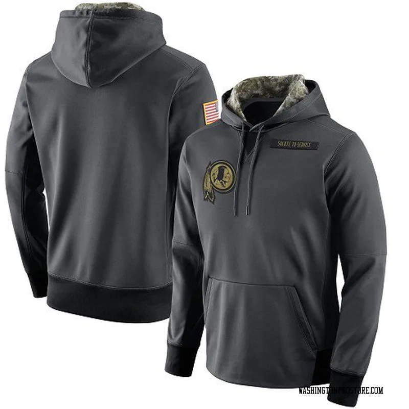 Anthracite Men's Washington Commanders Salute to Service Player Performance Hoodie