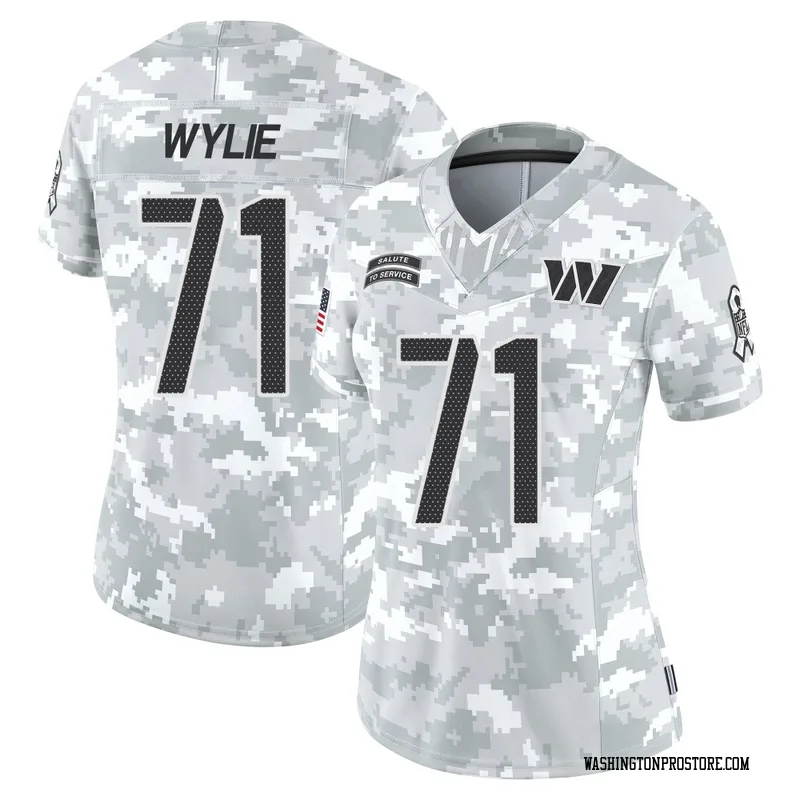 Arctic Camo Women's Andrew Wylie Washington Commanders Limited 2024 Salute to Service Jersey