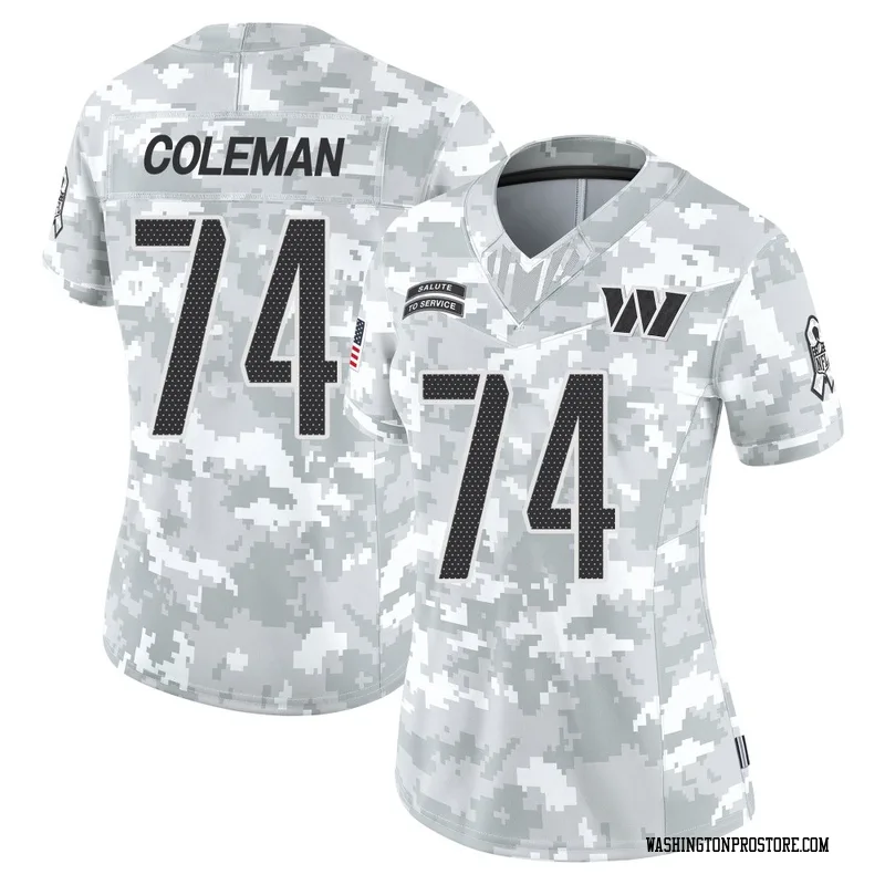 Arctic Camo Women's Brandon Coleman Washington Commanders Limited 2024 Salute to Service Jersey