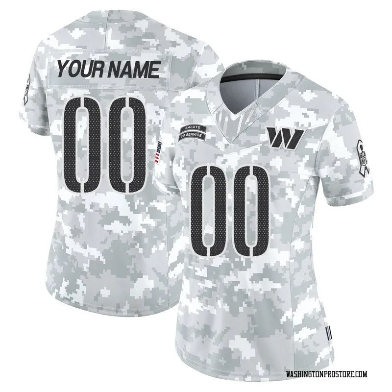 Arctic Camo Women's Custom Washington Commanders Limited 2024 Salute to Service Jersey