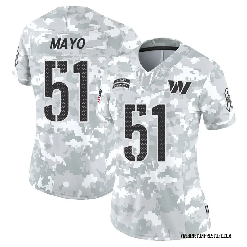 Arctic Camo Women's David Mayo Washington Commanders Limited 2024 Salute to Service Jersey