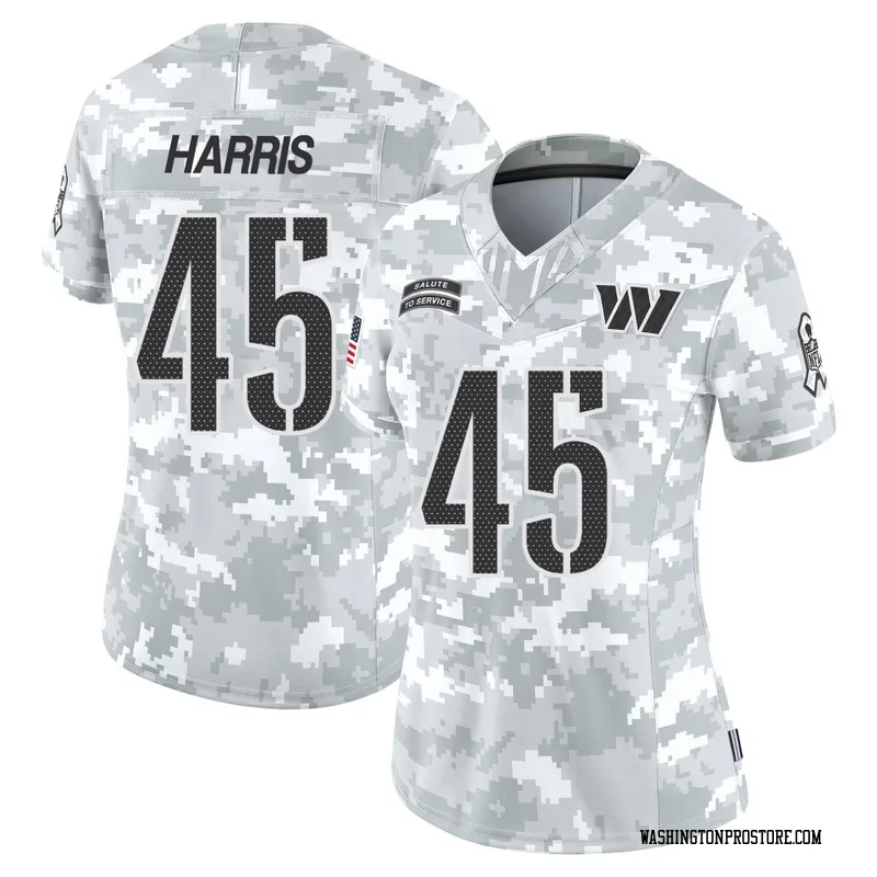 Arctic Camo Women's De'Jon Harris Washington Commanders Limited 2024 Salute to Service Jersey