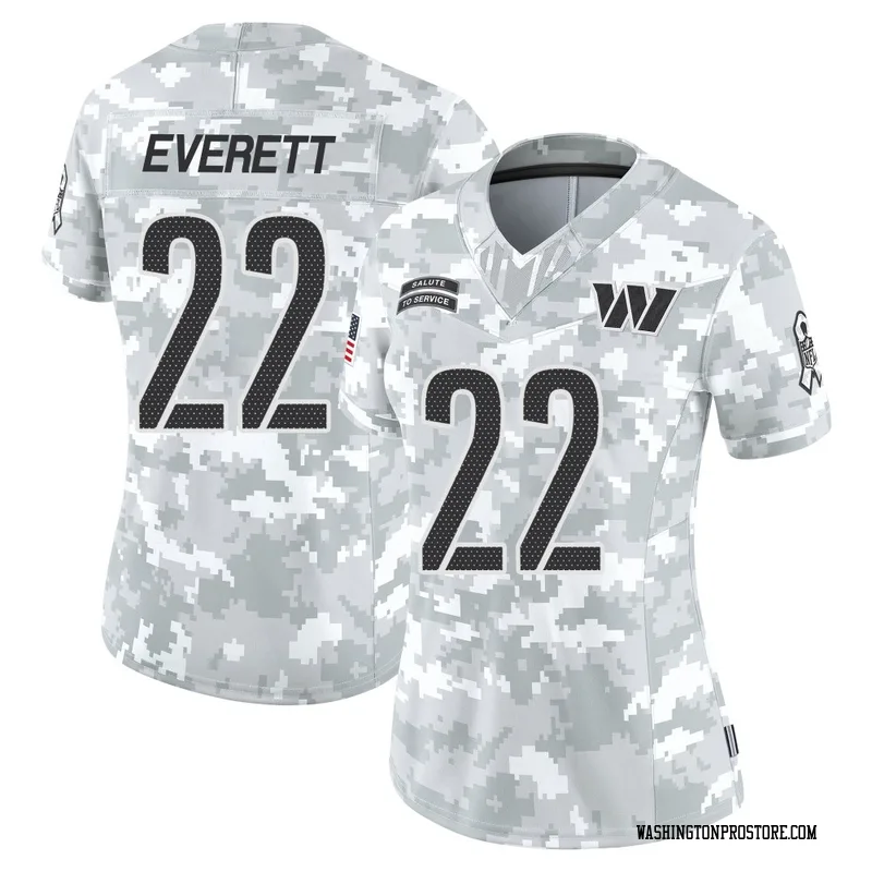 Arctic Camo Women's Deshazor Everett Washington Commanders Limited 2024 Salute to Service Jersey