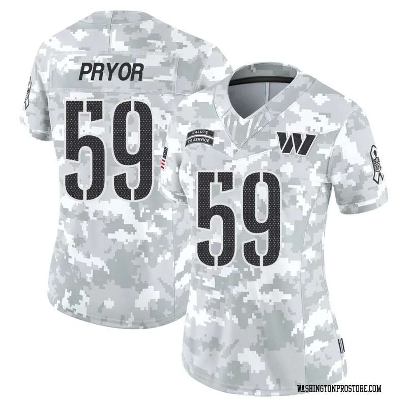 Arctic Camo Women's Joshua Pryor Washington Commanders Limited 2024 Salute to Service Jersey