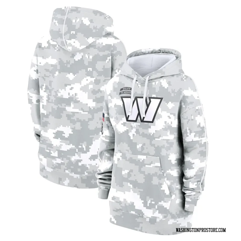Arctic Camo Women's Washington Commanders 2024 Salute To Service Club Fleece Pullover Hoodie