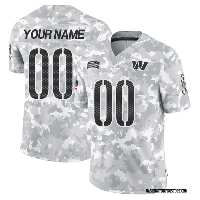 Arctic Camo Youth Custom Washington Commanders Limited 2024 Salute to Service Jersey