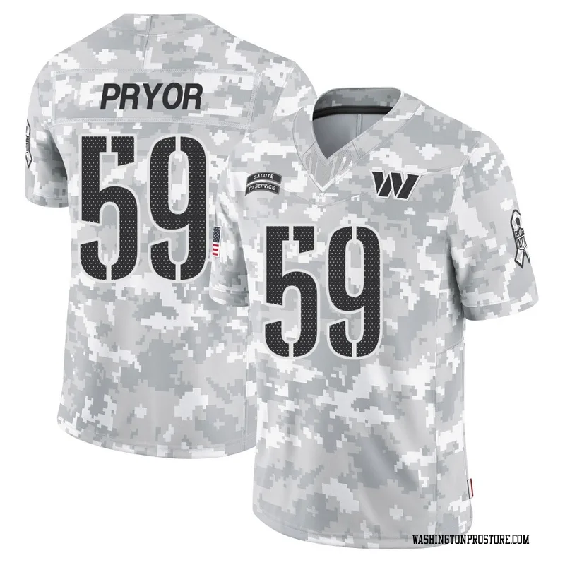 Arctic Camo Youth Joshua Pryor Washington Commanders Limited 2024 Salute to Service Jersey