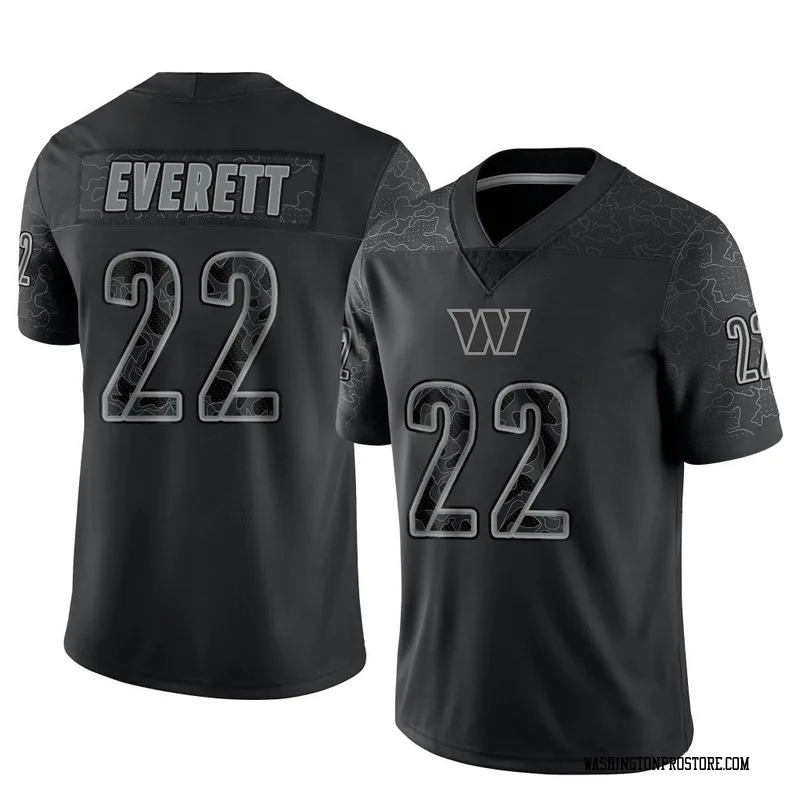 Black Men's Deshazor Everett Washington Commanders Limited Reflective Jersey