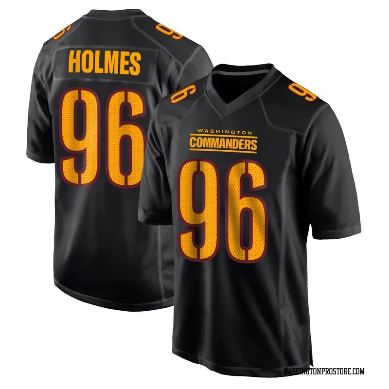 Black Men's Jalyn Holmes Washington Commanders Game Carbon Fashion Jersey