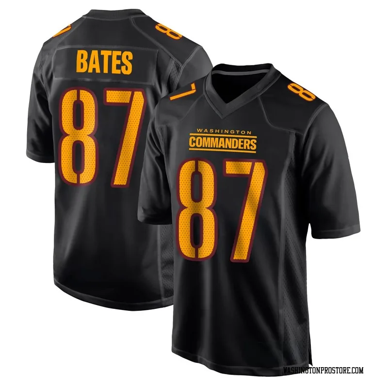 Black Men's John Bates Washington Commanders Game Carbon Fashion Jersey