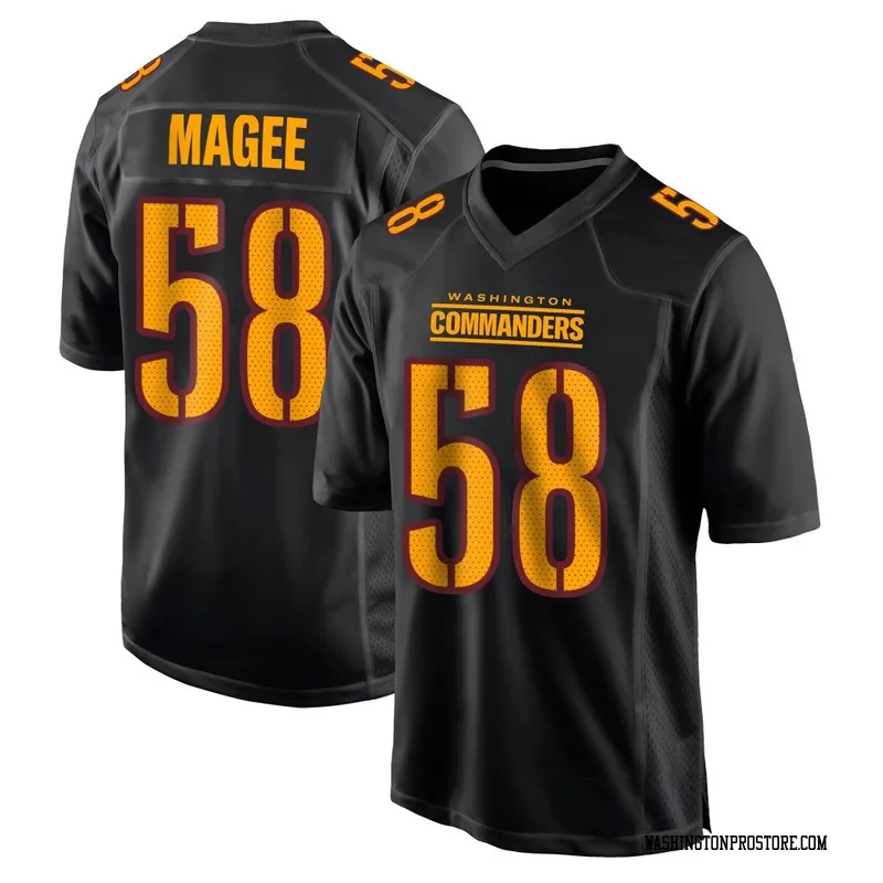 Black Men's Jordan Magee Washington Commanders Game Carbon Fashion Jersey