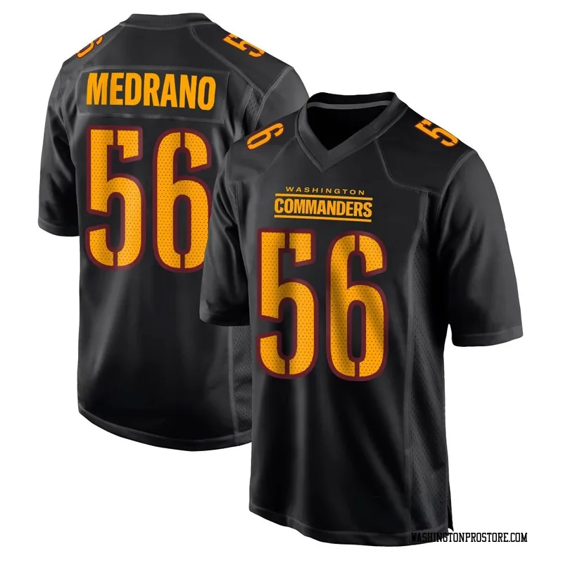 Black Men's Kain Medrano Washington Commanders Game Carbon Fashion Jersey