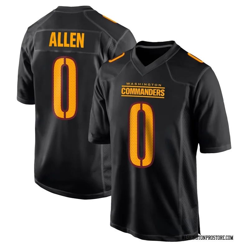 Black Men's Kaytron Allen Washington Commanders Game Carbon Fashion Jersey