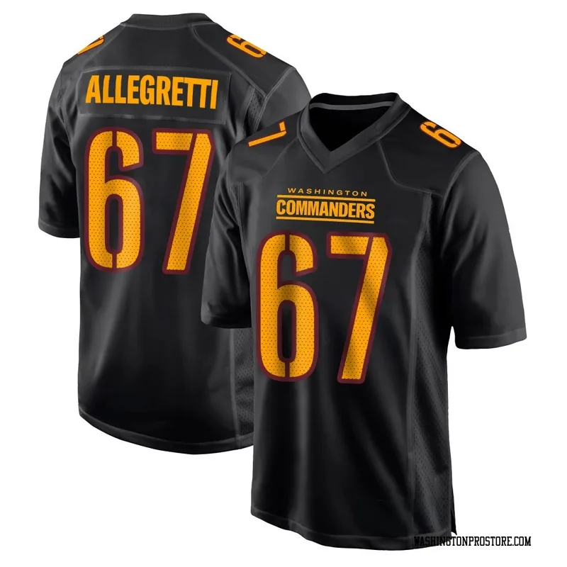 Black Men's Nick Allegretti Washington Commanders Game Carbon Fashion Jersey