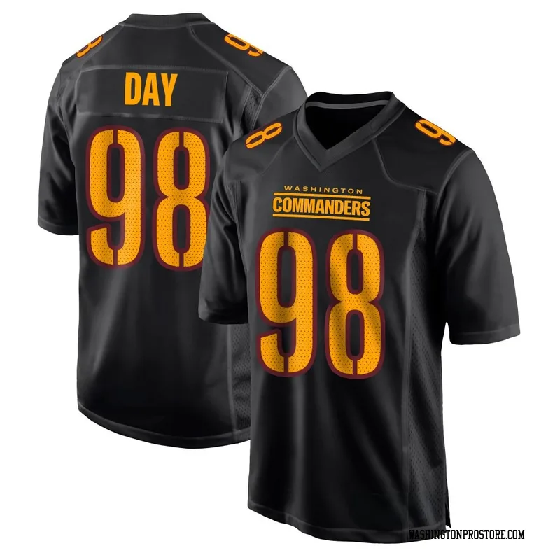 Black Men's Sheldon Day Washington Commanders Game Carbon Fashion Jersey