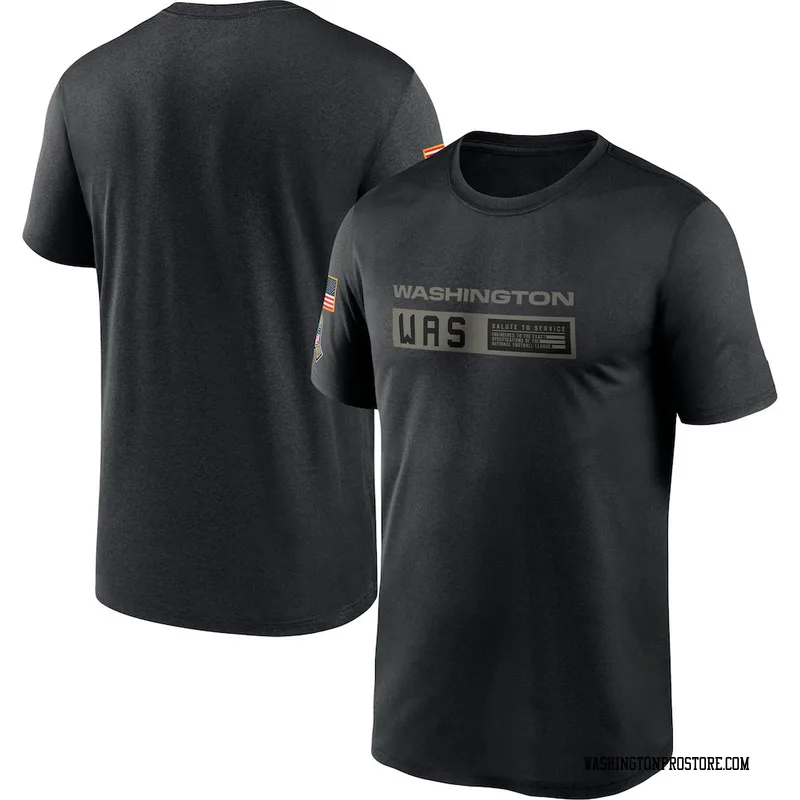 Black Men's Washington Commanders 2020 Salute to Service Team Logo Performance T-Shirt