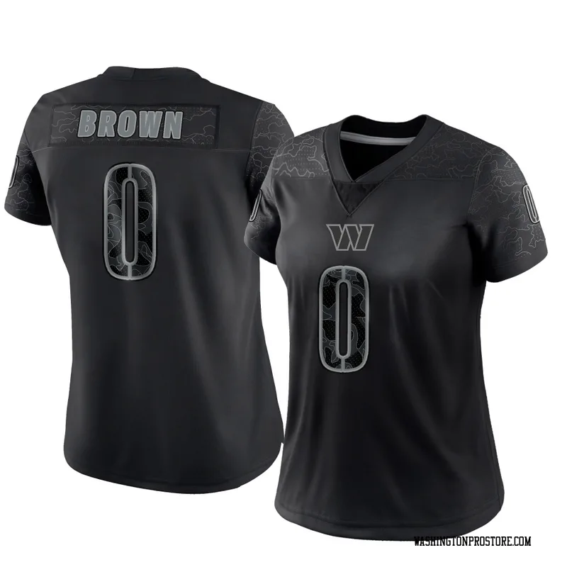Black Women's Dyami Brown Washington Commanders Limited Reflective Jersey