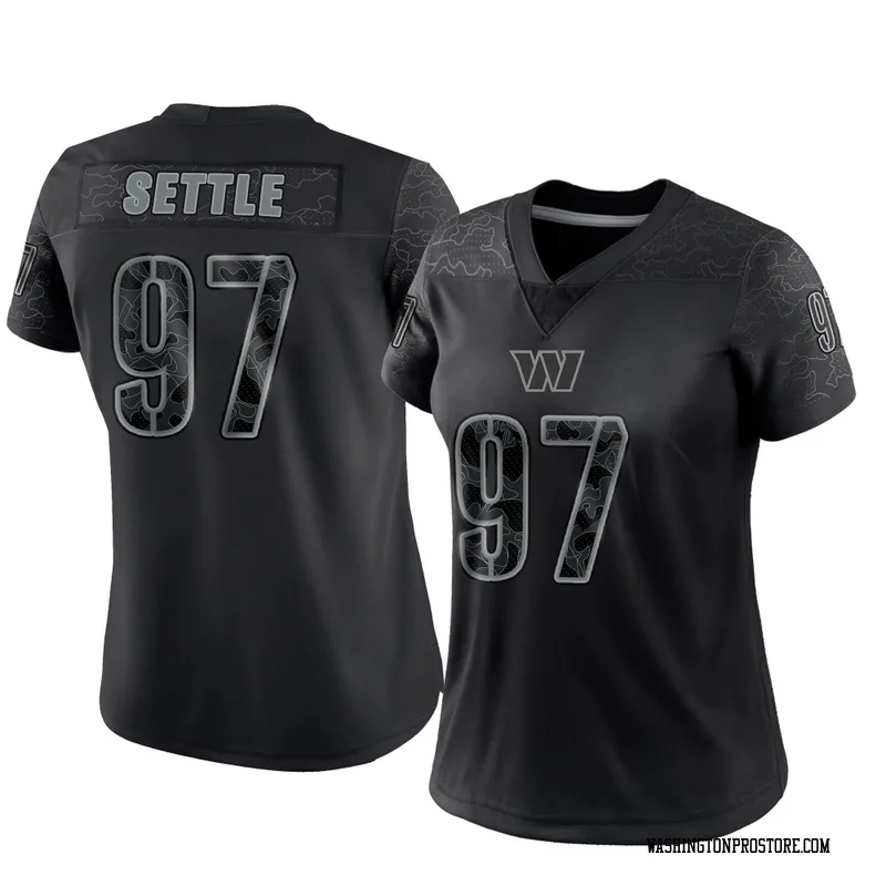 Black Women's Tim Settle Washington Commanders Limited Reflective Jersey