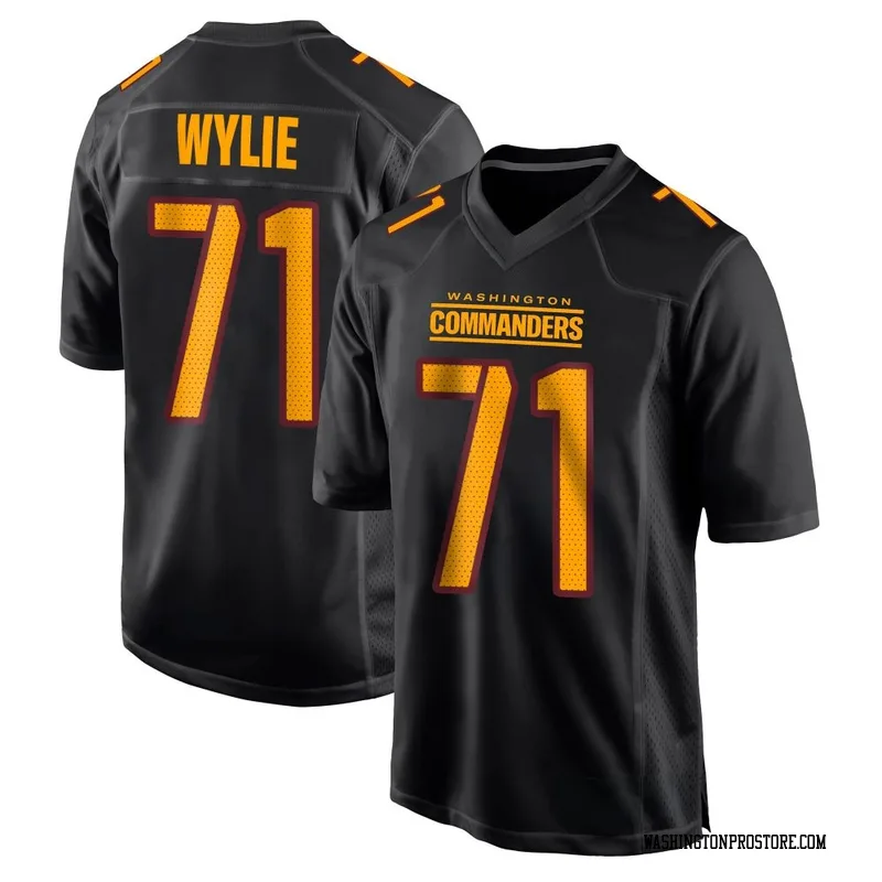 Black Youth Andrew Wylie Washington Commanders Game Carbon Fashion Jersey