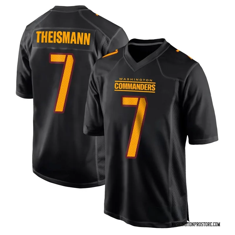 Black Youth Joe Theismann Washington Commanders Game Carbon Fashion Jersey