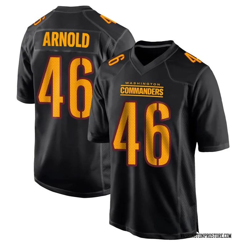 Black Youth Kam Arnold Washington Commanders Game Carbon Fashion Jersey