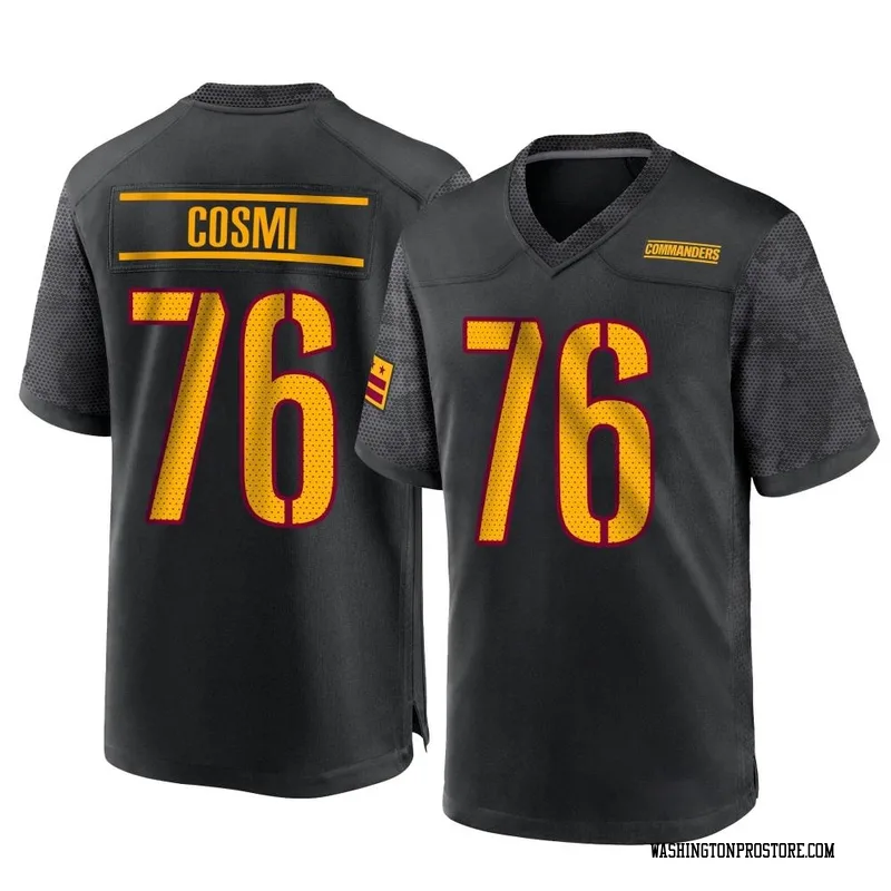 Black Youth Sam Cosmi Washington Commanders Game Alternate Jersey